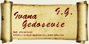 Ivana Gedošević vizit kartica